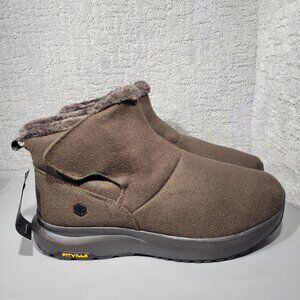 FitVille V9 Mens Size US 14EW Dark Oak Brown CozyCore Faux Fur Winter Boots